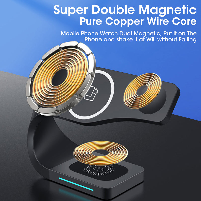 4 in 1 Magnetic Wireless Charger for iPhone12 Apple Watch Headphones Wireless Charging - V.I.P Digital Presence