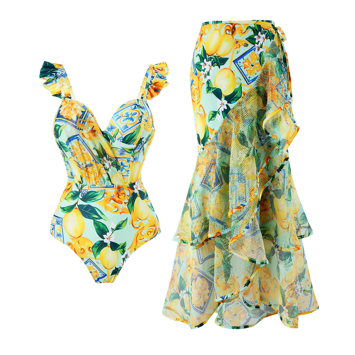 Conjoined conservative fly edge cover belly slimming sexy skirt style swimsuit women's wrapped skirt set - V.I.P Digital Presence
