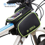 B-SOUL Bicycle Bag Front Beam Bag Waterproof Mountain Bike Saddle Bag Mobile Phone Bag Upper Tube Bag Riding Bag Accessories