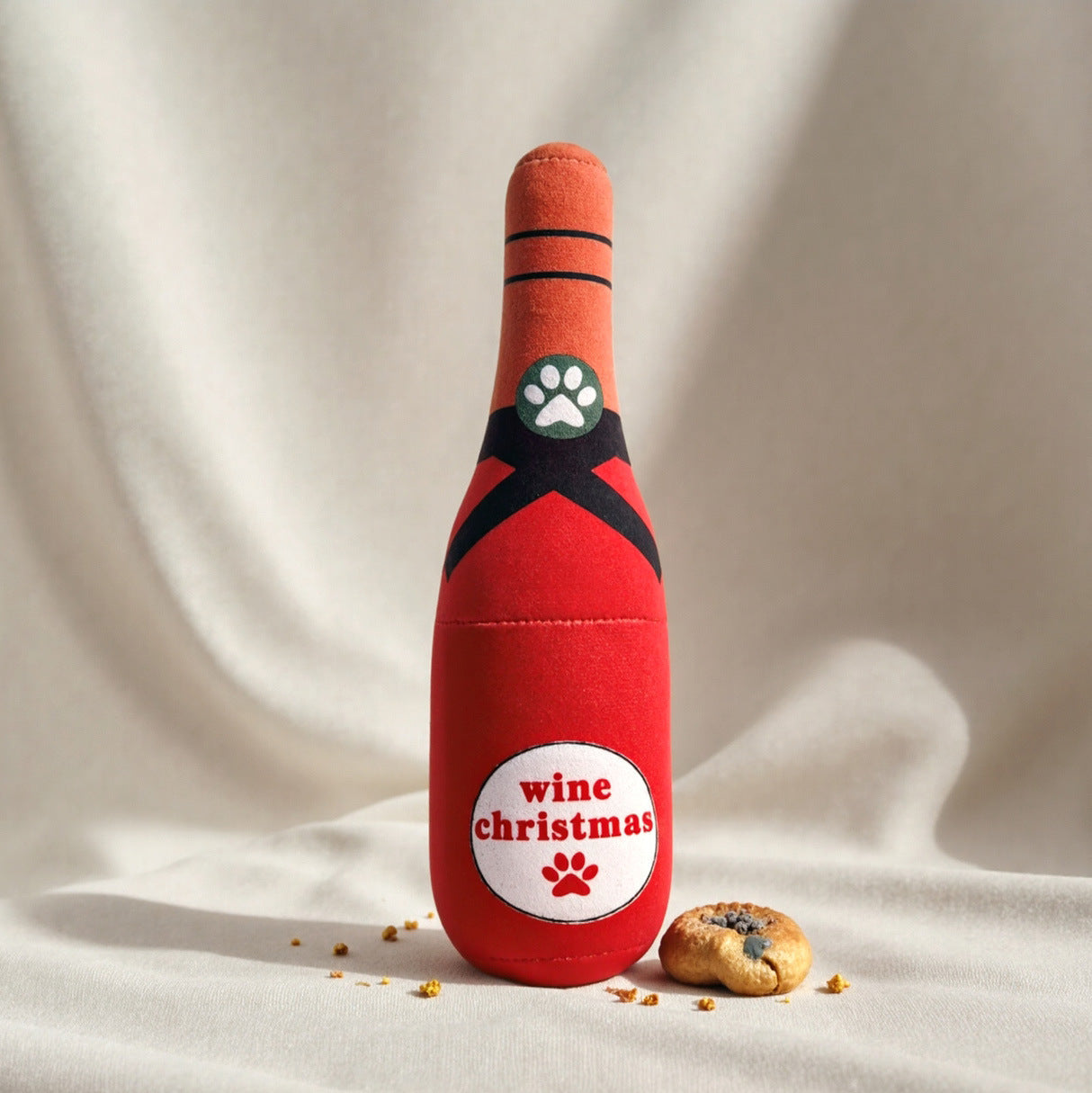 Dog Toy Realistic Wine Bottle Chew-Resistant Self-Entertainment Plush Toy for Cats and Dogs Teeth Cleaning Sound-Making Toy - V.I.P Digital Presence