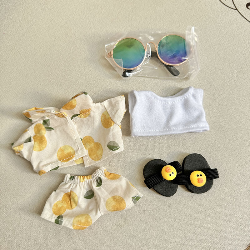 Only clothes/Labubu clothes pendant Labubu sitting party clothes beach glasses set - V.I.P Digital Presence