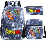 Youth Dragon Ball Backpack Student Shoulder Bag Travel Bag 3-Piece Set - V.I.P Digital Presence