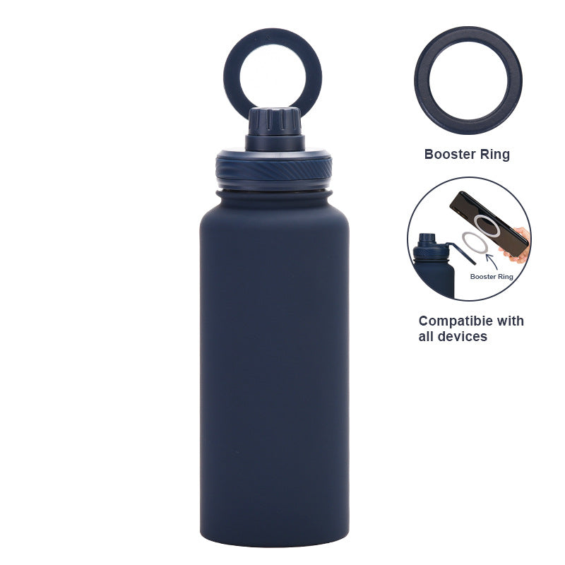 Magnetic Phone Holder Outdoor Large Capacity 1L Wide-Mouth Insulated Stainless Steel Sports Water Bottle - V.I.P Digital Presence