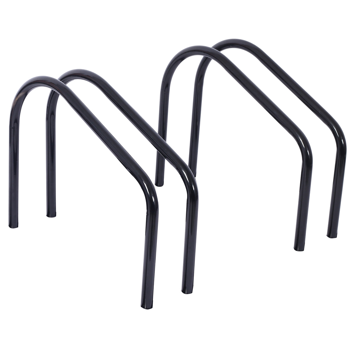 2 bicycle parking racks 22-28 inch wheel supports, maximum tire width 2.15 inches, black painted - V.I.P Digital Presence