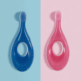 1Pcs Silicone Baby Training Toothbrush Solid Color Short Handle Baby Kids Toothbrush Cute Cartoon Baby Oral Care Toothbrush