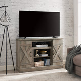 Farmhouse Classic Media TV Stand Antique Entertainment Console for TV up to 50" with Open and Closed Storage Space - V.I.P Digital Presence