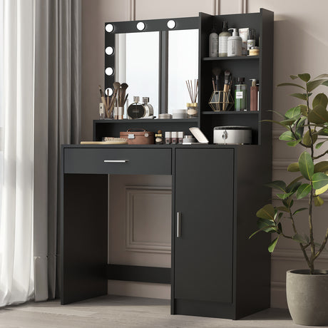 Makeup Vanity Desk with Mirror & Light - V.I.P Digital Presence