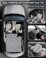 Umbrauto 29.53in/75cm Wide Car Air Mattress – Inflatable SUV, Truck & Van Back Seat Camping Bed with Pump & Pillows, Gray - V.I.P Digital Presence