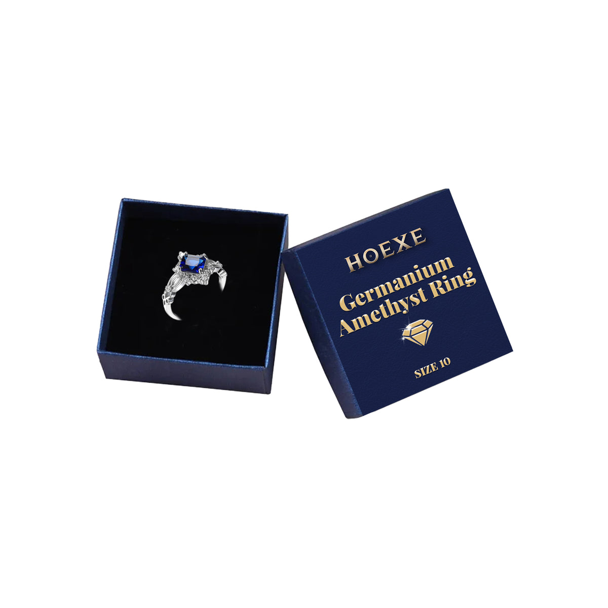 Germanium Amethyst Ring, Ring Simple Everything Fashion Pieces Fashion Clothing With Couple Ring - V.I.P Digital Presence