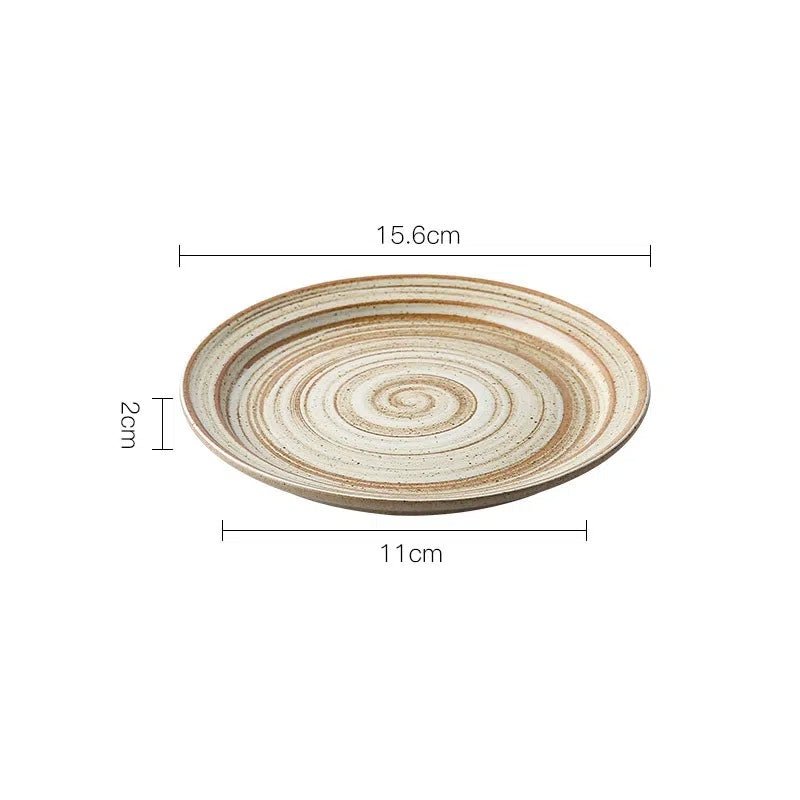 Coarse pottery coffee cup and plate set creative handmade retro coffee cup artistic cup plate milk cup - V.I.P Digital Presence