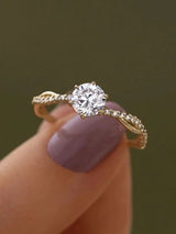 925 Sterling Silver Inlaid Zircon Ring - V.I.P Digital Presence