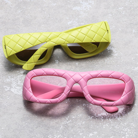 Weaving design frame, personalized fashion sunglasses, men's and women's high-end sense, European and American ins trend sun protection sunglasses - V.I.P Digital Presence