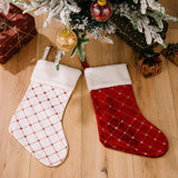 Christmas decoration supplies, high-end Christmas socks, red Christmas stockings, gift bags, tree hanging gift socks - V.I.P Digital Presence