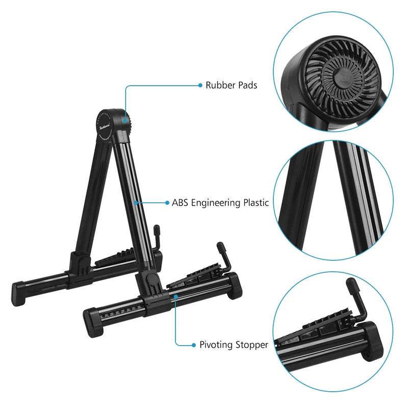 Professional Electric Guitar Stand Universal Folding Electric Acoustic Bass Stand A-Frame Musical Rack Holder Guitar Accessories - V.I.P Digital Presence