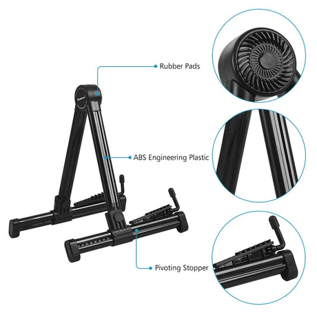 Professional Electric Guitar Stand Universal Folding Electric Acoustic Bass Stand A-Frame Musical Rack Holder Guitar Accessories - V.I.P Digital Presence