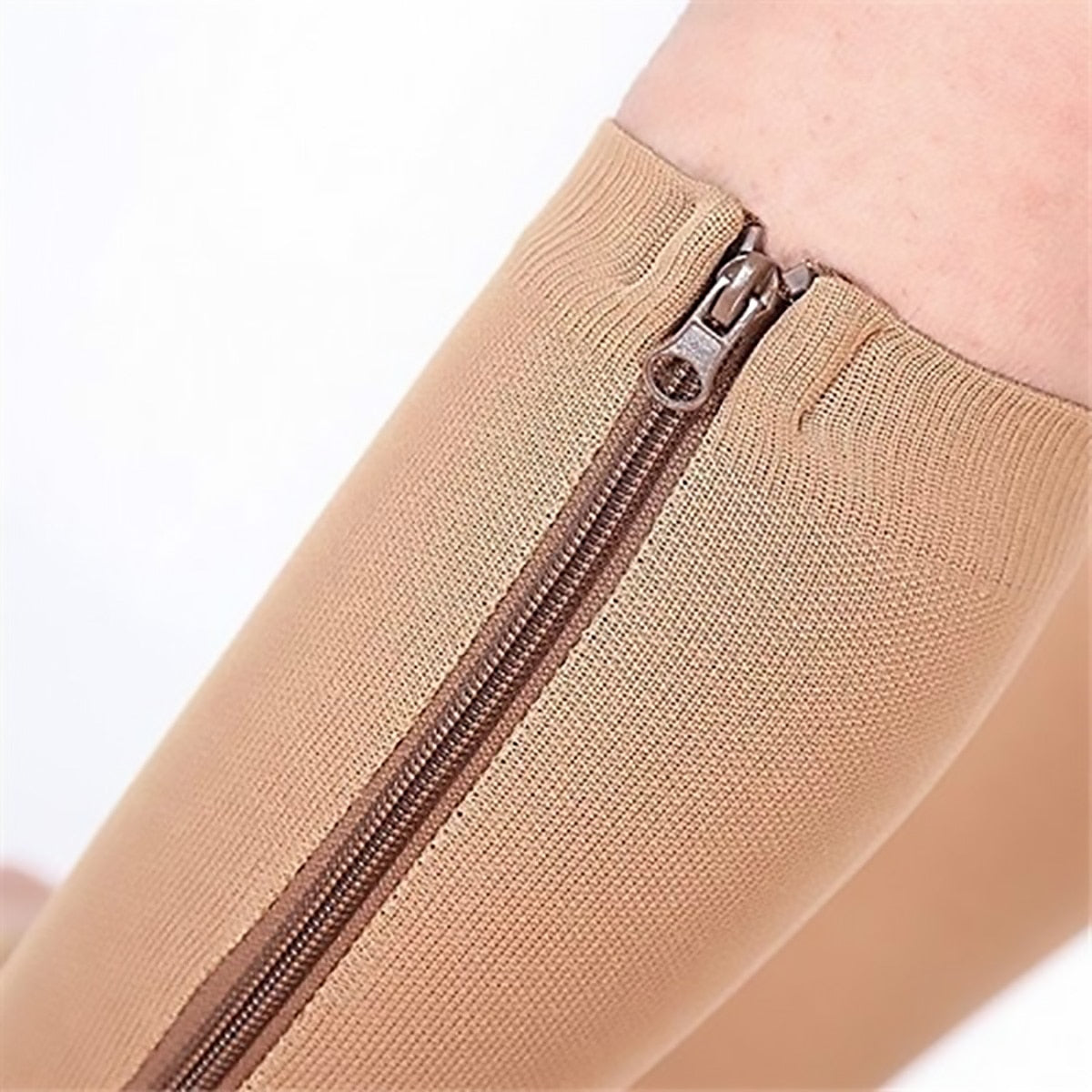 1 Pair Unisex Compression Socks Zipper Leg Support Knee Socks Women Men Open Toe Thin Anti-Fatigue Stretchy Socks Drop shipping - V.I.P Digital Presence