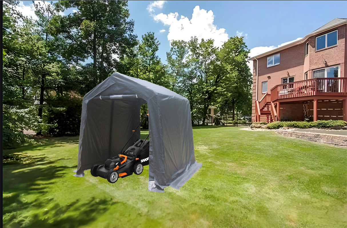 7x8 ft Outdoor Portable Gazebo Storage Shelter Shed with 2 Roll up Zipper Doors & Vents Carport - V.I.P Digital Presence