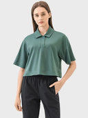 Half Button Short Sleeve Active T-Shirt - V.I.P Digital Presence