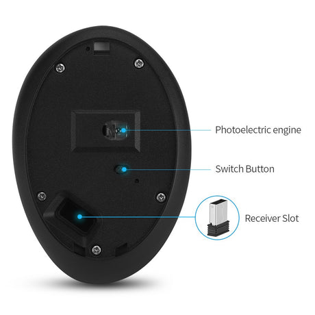 Ergonomic Optoelectronic Silent Charging 2.4G Wireless Mouse Vertical and Handheld - V.I.P Digital Presence