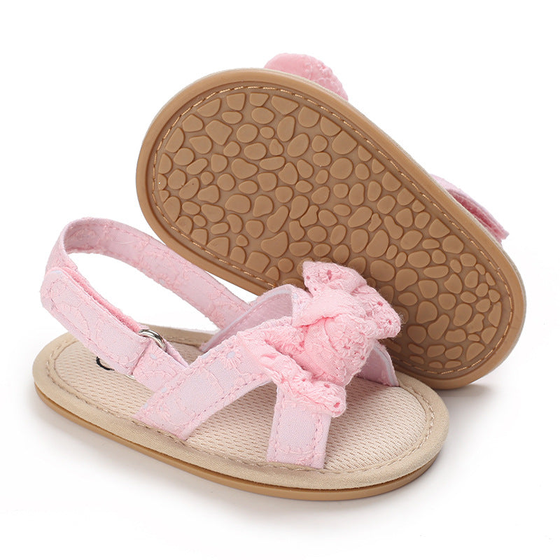 Baby Shoes Summer New 0-1 Year Old Rubber Sole Bow Sandals Toddler Shoes Baby Shoes - V.I.P Digital Presence