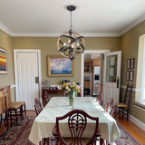 Farmhouse Chandelier Light Fixtures 4-Light Dining Room Light Fixtures Height Adjustable Rustic Wood Light - V.I.P Digital Presence
