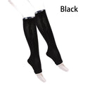 1 Pair Unisex Compression Socks Zipper Leg Support Knee Socks Women Men Open Toe Thin Anti-Fatigue Stretchy Socks Drop shipping - V.I.P Digital Presence