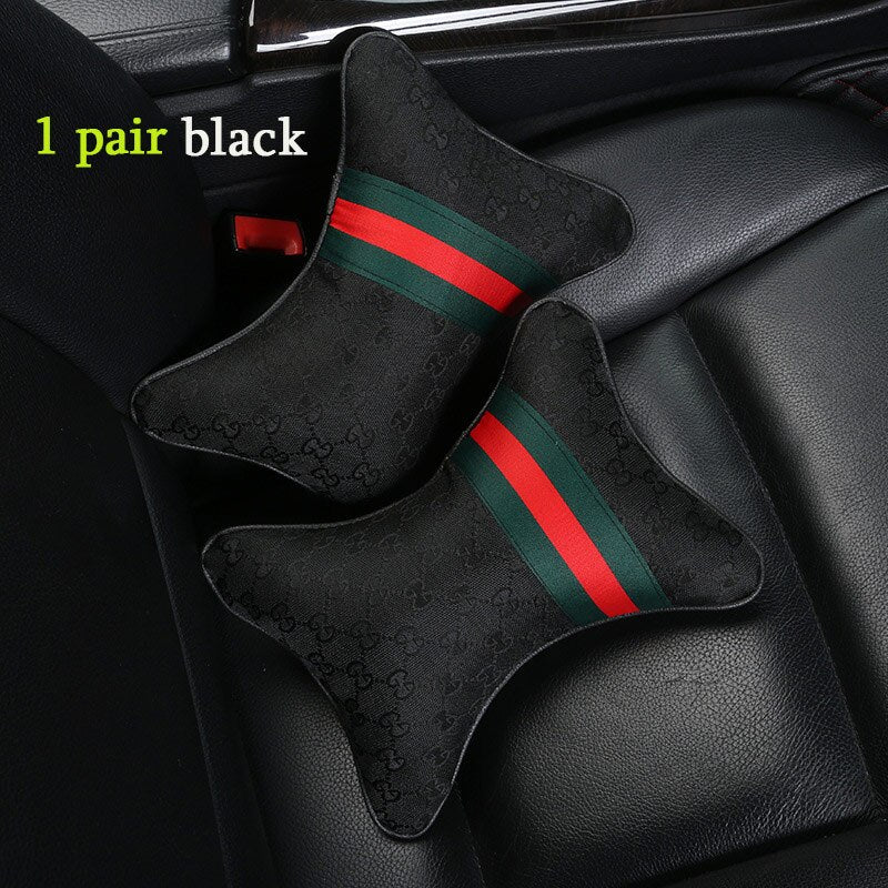 1 pair Luxury Linen material car headrest pillow Unisex Breathable Auto Neck Rest Headrest Cushion Pillows 4 seasons Universal - V.I.P Digital Presence