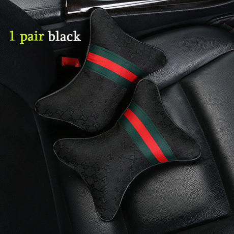 1 pair Luxury Linen material car headrest pillow Unisex Breathable Auto Neck Rest Headrest Cushion Pillows 4 seasons Universal - V.I.P Digital Presence