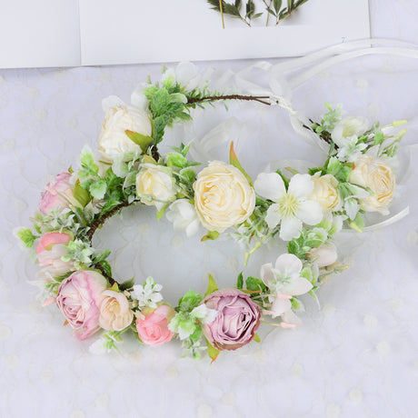 Hawaiian Wreath Wreath Simulation Flower Headwear Forest Fairy Girl Style Scenic Area Photo Headflower - V.I.P Digital Presence