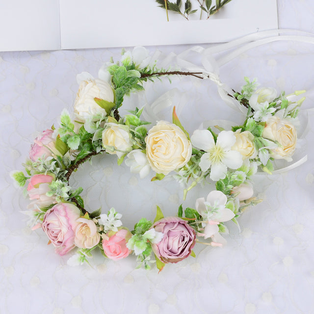 Hawaiian Wreath Wreath Simulation Flower Headwear Forest Fairy Girl Style Scenic Area Photo Headflower - V.I.P Digital Presence