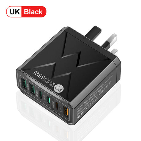 Fast charging mobile phone charger standard PD55W QC3.0+PD25W 3PD+3USB travel charging head - V.I.P Digital Presence