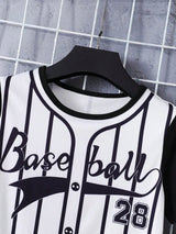 Children's Round Neck Contrast Striped T-Shirt and Shorts Set - V.I.P Digital Presence