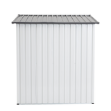 XWT016 Garden Metal Storage Lifter Shed Gray White 5x3x6ft outdoor storing tools Rainproof Hinge door version - V.I.P Digital Presence