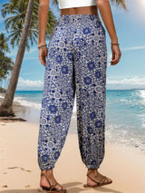 Printed Elastic Waist Pants - V.I.P Digital Presence