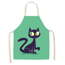 Cat Kitchen Aprons For Women Cotton Linen Bibs Household Cleaning Pinafore Home Cooking Apron kids kitchen barber - V.I.P Digital Presence