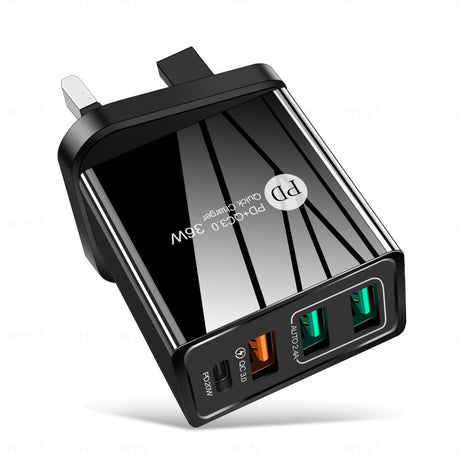 36W PD20W+QC3.0 2.4A dual USB fast charging mobile phone charger 2USB with PD charging head travel charger - V.I.P Digital Presence