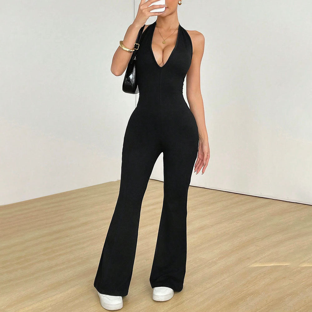 European and American hollow back tight fitting jumpsuit - V.I.P Digital Presence