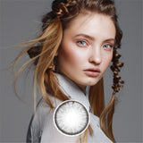 1Pair FDA Certificate Eyes Beautiful Pupil Colorful Girl Cosplay Contact Lenses  Purely GRAY - V.I.P Digital Presence