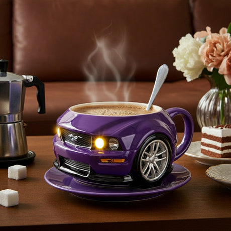 Car-Shaped Stainless Steel Coffee Mug – Handmade, Durable, Novelty Office Cup, Ideal Gift for Car Fans - V.I.P Digital Presence