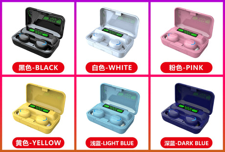 M10M30 Bluetooth Headset High-Capacity Wireless Private Model TWS New F9 Smiley Face Binaural 5.1 Noise Cancellation - V.I.P Digital Presence