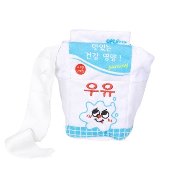 Milk Box Food Hiding Scented Plush Toy for Dogs with Sound Slow Feeding Intelligent Design - V.I.P Digital Presence
