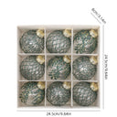 Christmas decorations 8cm/9PCS transparent PET painted Christmas ball gift box set Christmas tree pendant - V.I.P Digital Presence