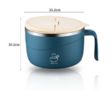 Portable lid insulation 304 stainless steel instant noodle bowl Japanese style sealed lunch box - V.I.P Digital Presence