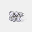 Stainless Steel Inlaid Zircon Bypass Ring - V.I.P Digital Presence