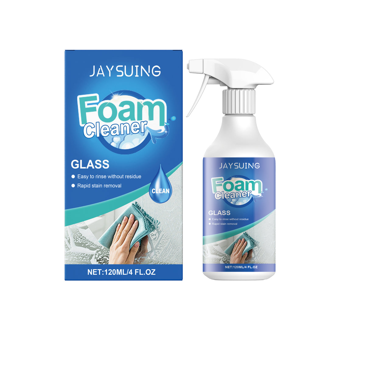 Glass Foam Cleaner cleans oil stains with refurbished daily maintenance glass cleaning spray - V.I.P Digital Presence