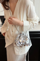 Drawstring Sequin Crossbody Bag - V.I.P Digital Presence
