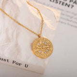 Zircon Titanium Steel Timepiece Shape Necklace - V.I.P Digital Presence