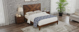 Mid-Century Modern Platform Bed Wood Slat Support with No Box Spring Needed,Full, Walnut - V.I.P Digital Presence