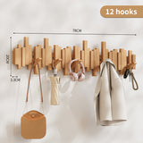 Coat Racks Wall Hanging Wall Entry Door Porch Hanging Scarf Coat Rack Perforated Solid Wood Creative Piano Keys Clothes Hook - V.I.P Digital Presence