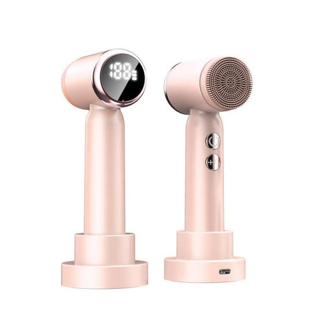 6-In-1 Hot And Cold Facial Cleanser Display Cleansing Brush Ultrasonic Facial Cleanser Pore Cleaning Silicone Beauty Instrument - V.I.P Digital Presence